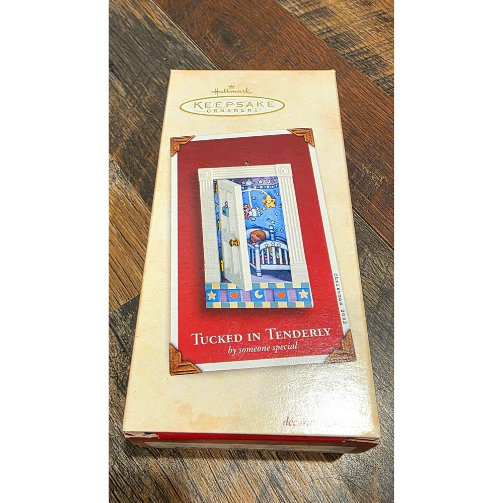 Hallmark Keepsake Ornament 2002 Tucked In Tenderly Nursery Door Tammy Haddix